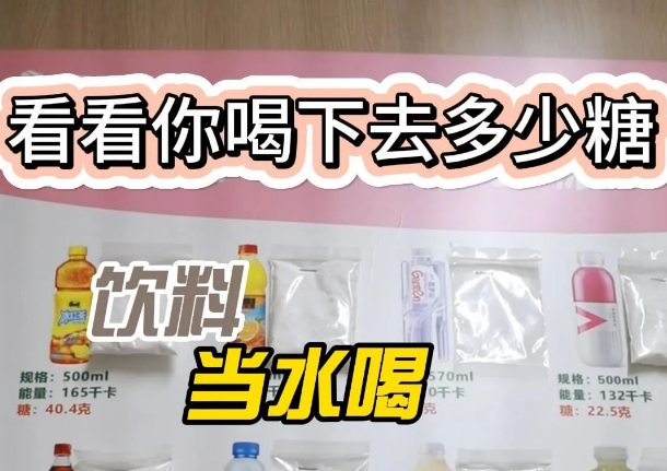把飲料當水喝？ 看看喝下去多少糖